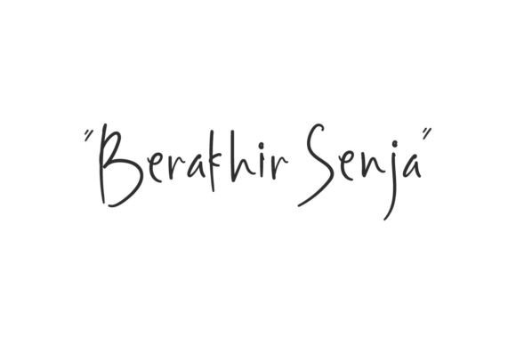 Berakhir Senja Font: A Handwritten Typeface for Small Business Branding