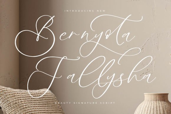 Bernyota Fallysha: A Luxury Script Font for Crafters & Product Designers