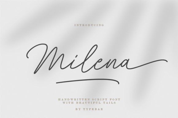Milena Font: Elegant Script for Handmade Products
