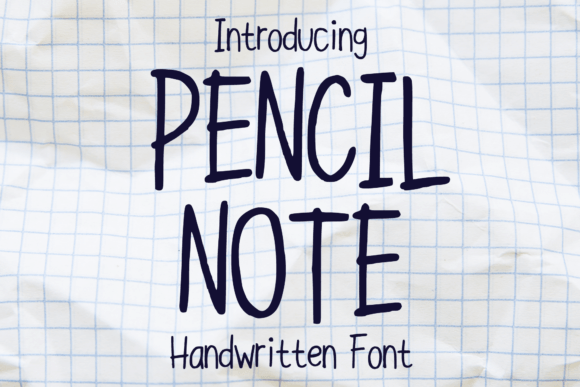 Pencil Note Font: A Handwritten Typeface for Editorial Design
