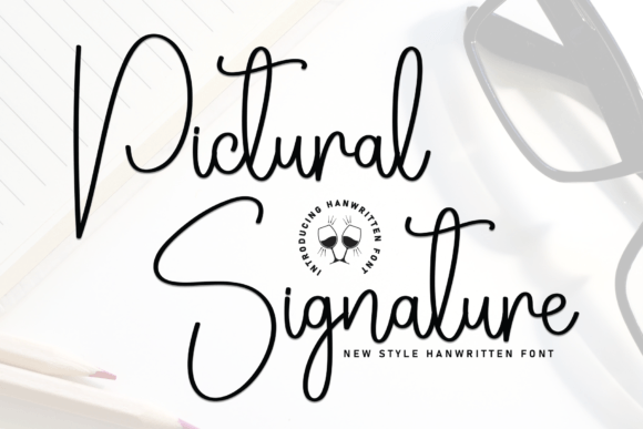 Pictural Signature Font for Elegant Editorial Design