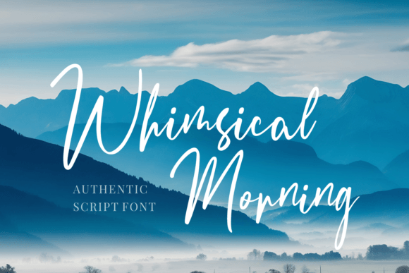 Whimsical Morning Font: Elegant Script for Web Design